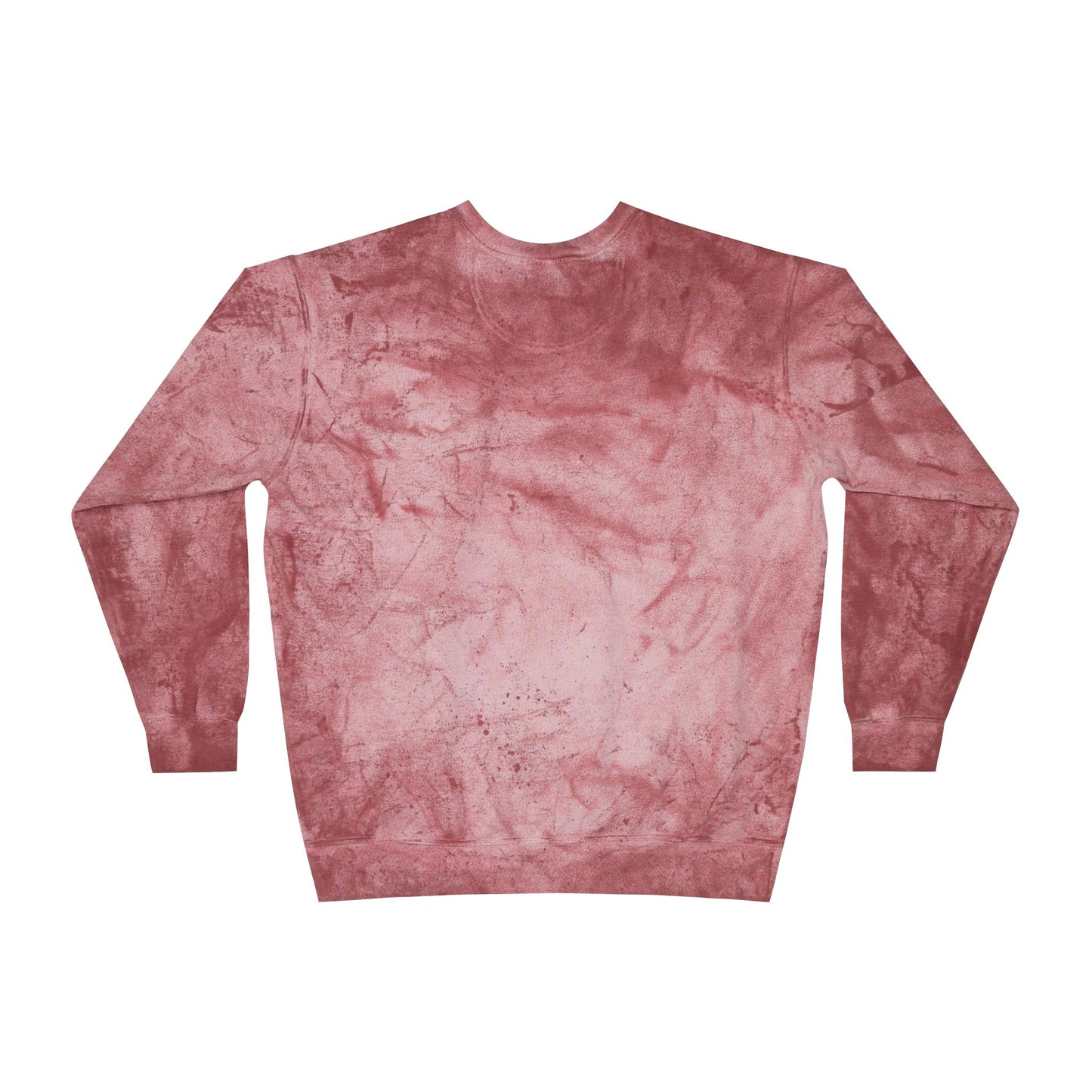 Maroon tie-dye sweatshirt on a white background
