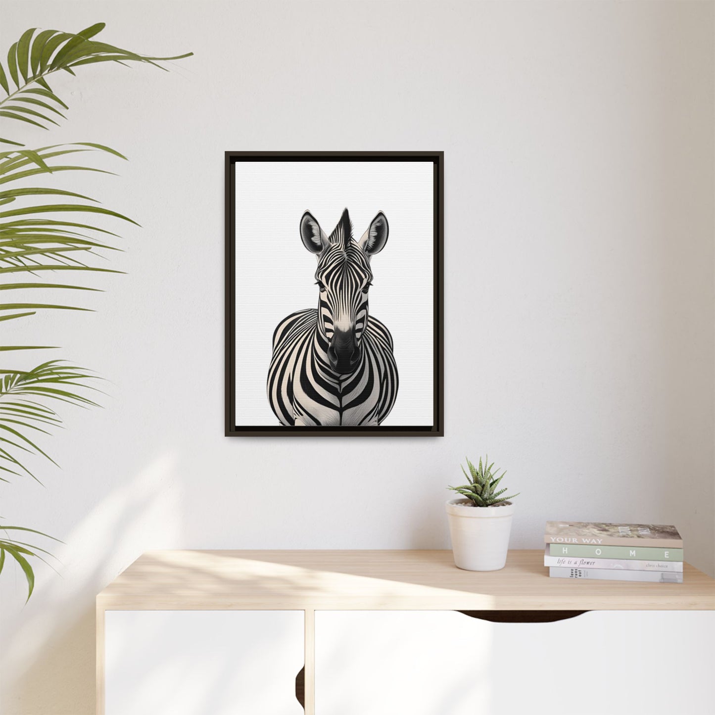 Striking Zebra Wall Art Black & White Wildlife Photography Print, Safari Animal Home Decor, Zebra Lover Nursery Room Gift