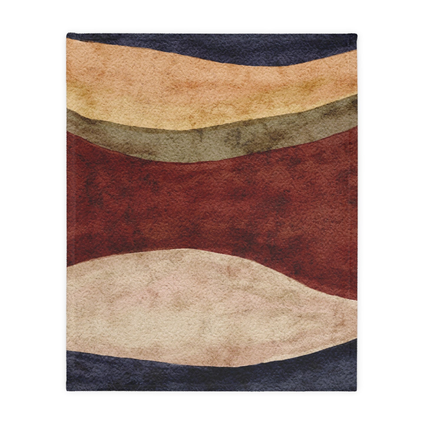Abstract Earth Tone Throw Blanket | Modern Boho Home Decor