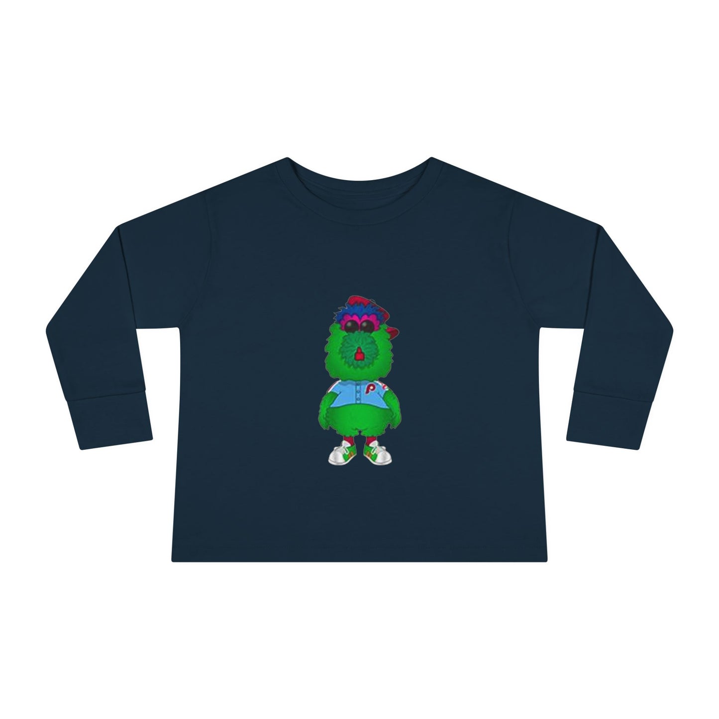 Cartoon Monster Toddler Long Sleeve Tee | Funny Baseball Fan Shirt