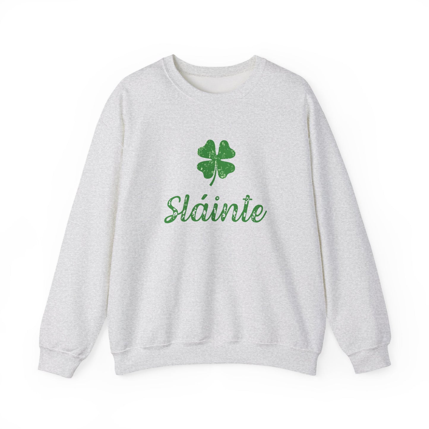 Sláinte Irish Sweatshirt – St Patrick’s Day Shamrock Crewneck – Irish Cheers Shirt – Lucky Clover St Paddy’s Day Sweatshirt