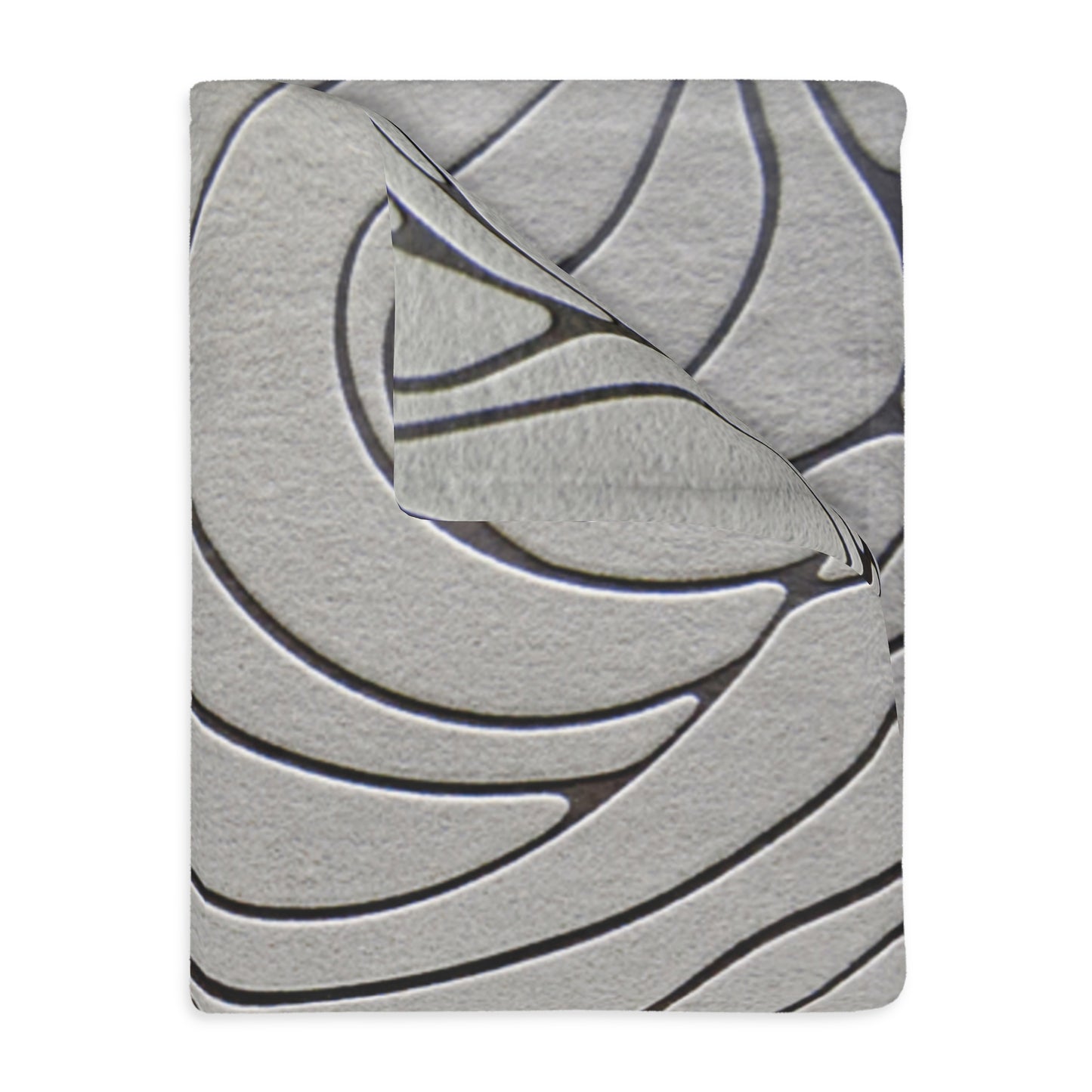 Modern Abstract Gray Wave Blanket | Neutral Home Decor