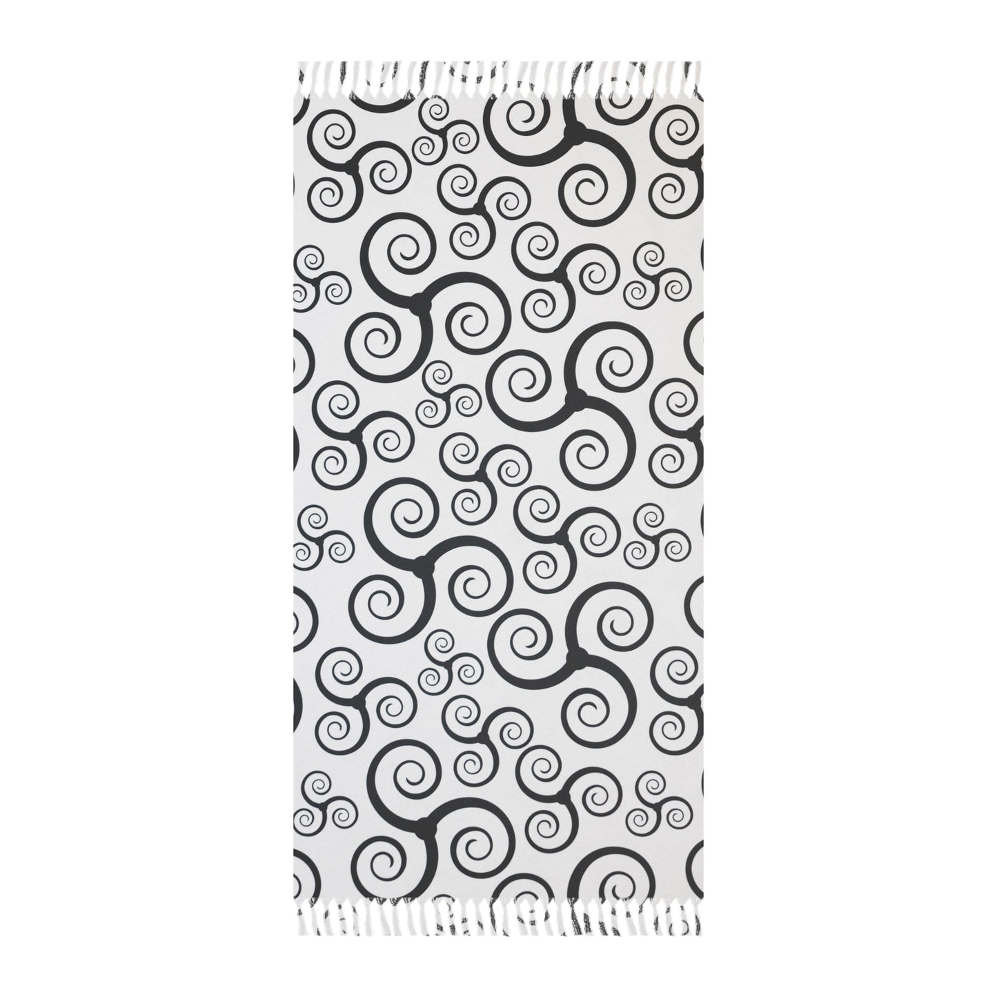 Boho Spiral Beach Towel | Swirl Fringe Beach Cloth | Summer Pool & Travel Towel