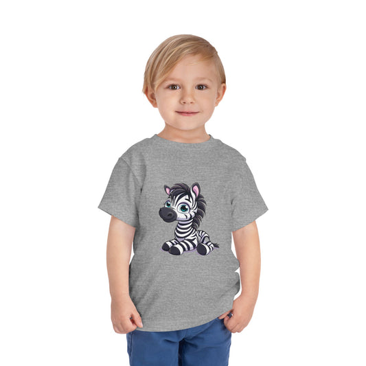 Zebra Toddler & Kids T-Shirt – Cute Safari Animal Graphic Tee for Kids, Jungle Zoo Shirt
