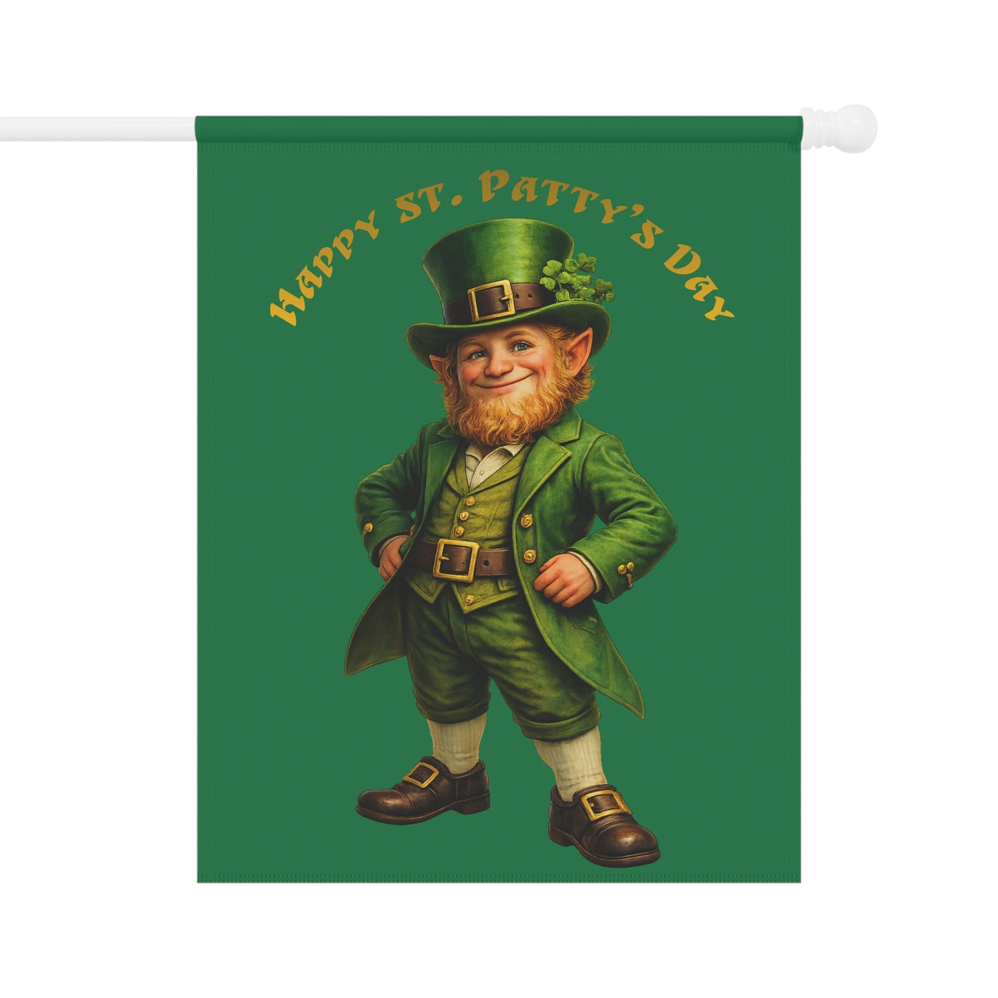 Happy St. Patty's Day Leprechaun Garden Flag | House Banner
