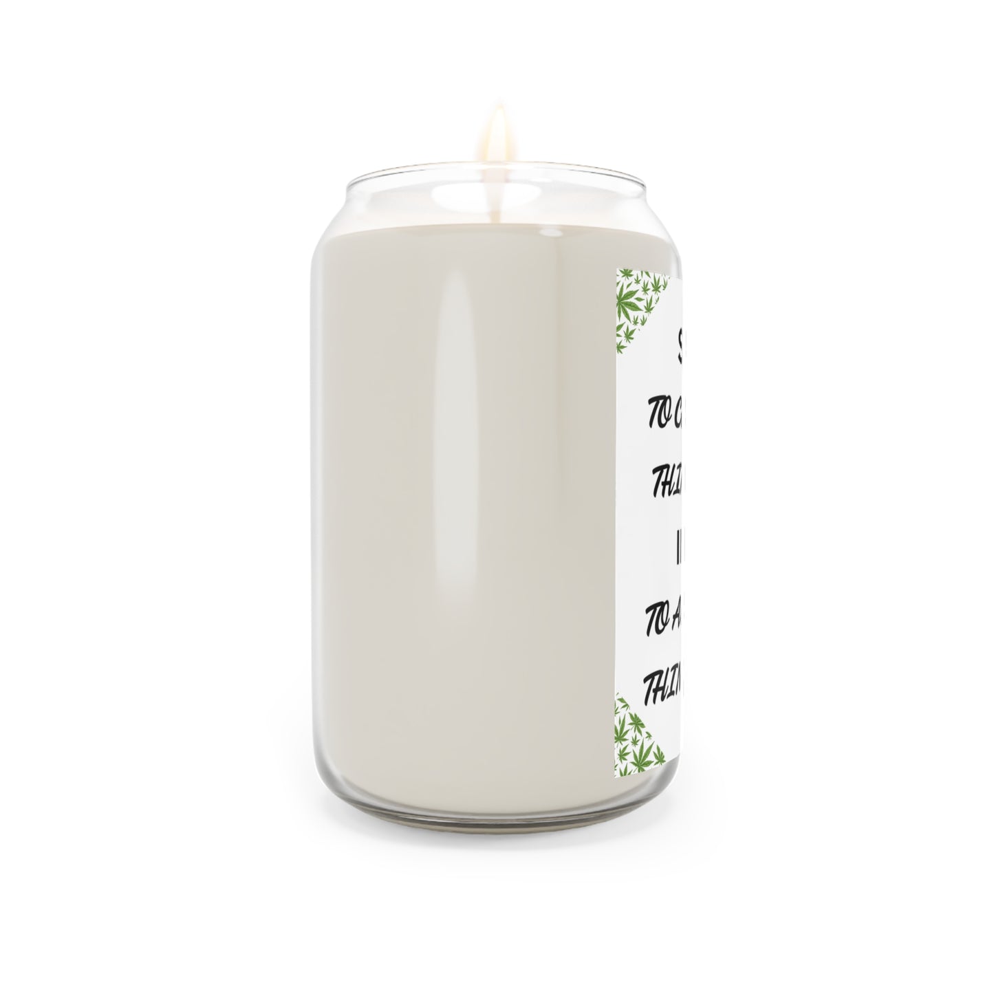 Sativa Indica Candle | Funny Weed Cannabis Lover Gift | Inspirational Candle for Relaxation & Motivation