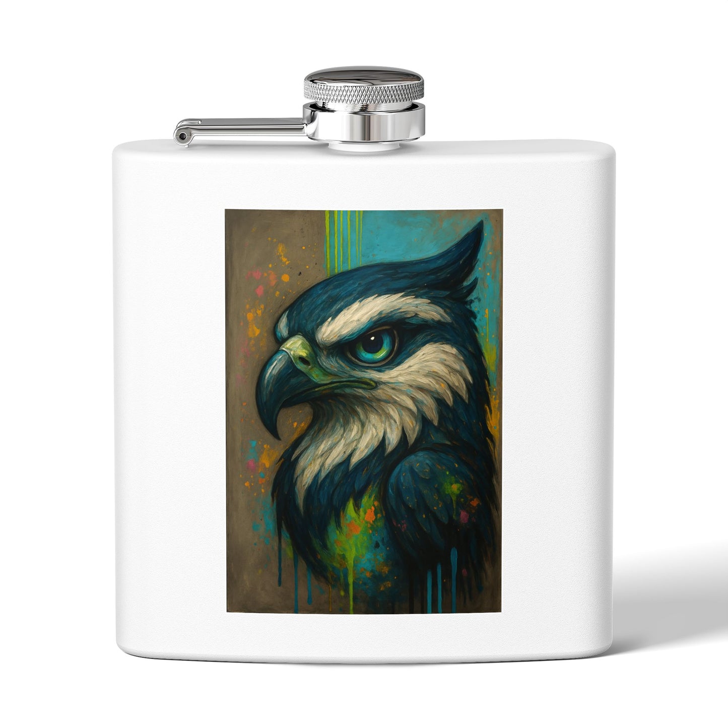 Grunge Hawk Stainless Steel Flask — 6oz Seattle Seahawks Tribute