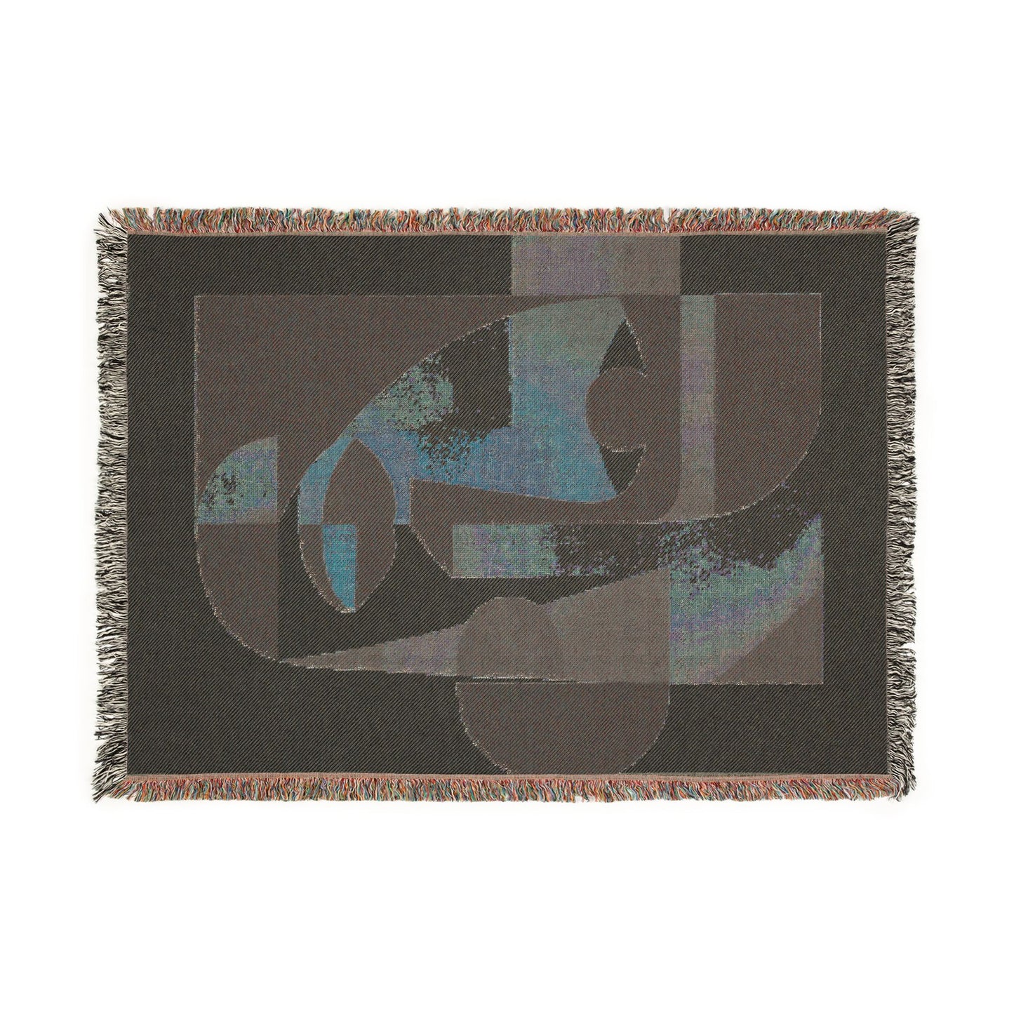Mid-Century Geometric Woven Throw | Minimalist Boho Home Decor