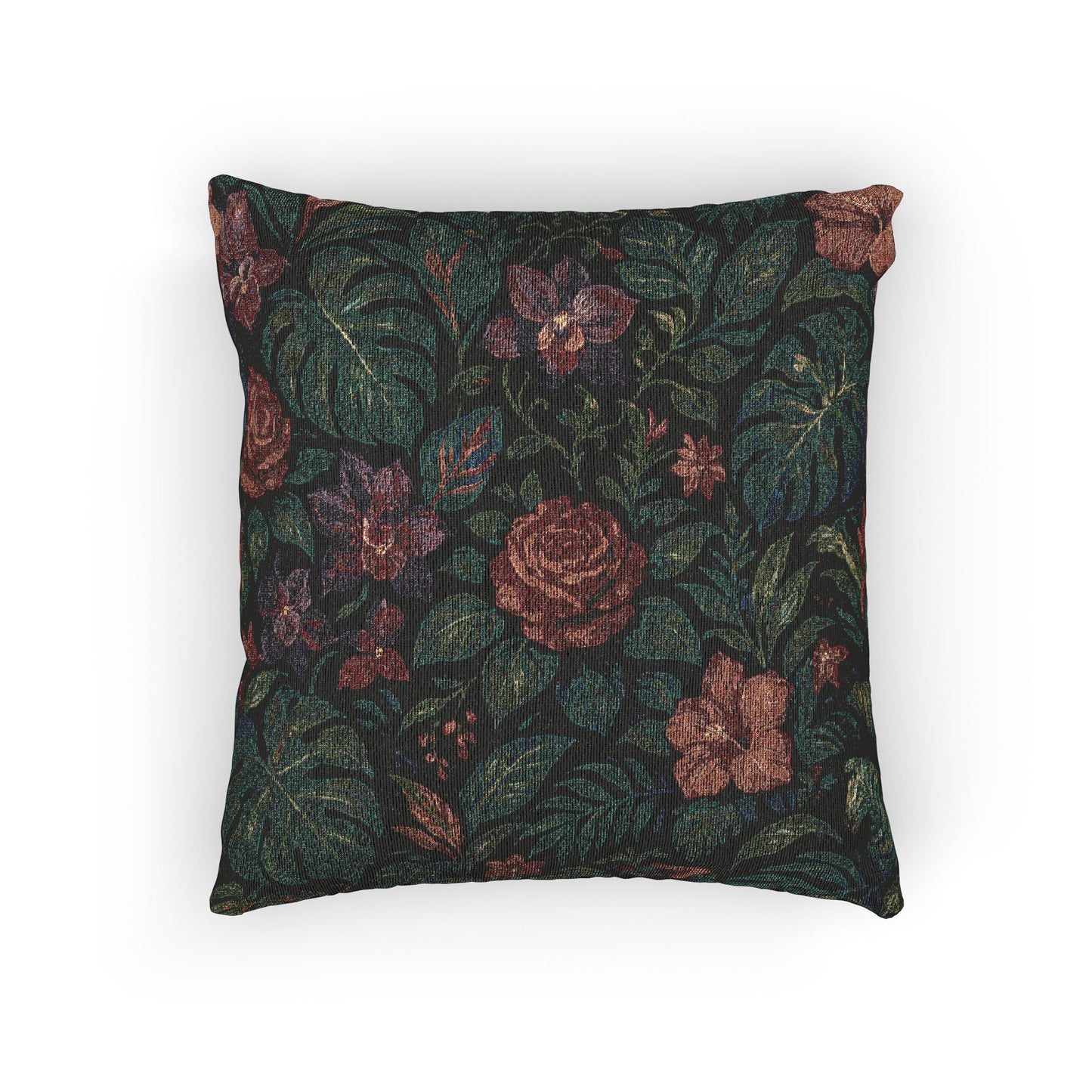 Tapestry Styled Floral Pillow | Vintage Styled Cushion | Cottagecore Pillow
