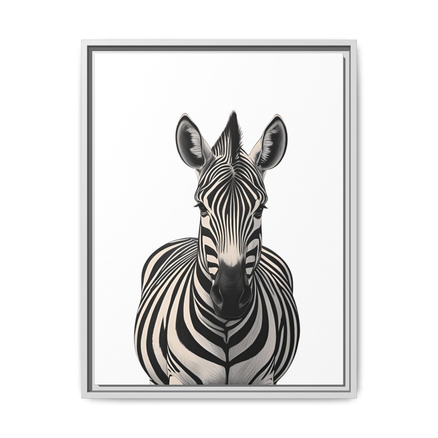 Striking Zebra Wall Art Black & White Wildlife Photography Print, Safari Animal Home Decor, Zebra Lover Nursery Room Gift