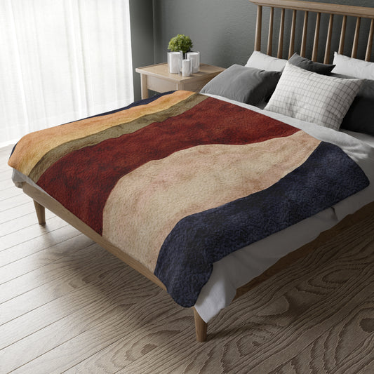 Abstract Earth Tone Throw Blanket | Modern Boho Home Decor