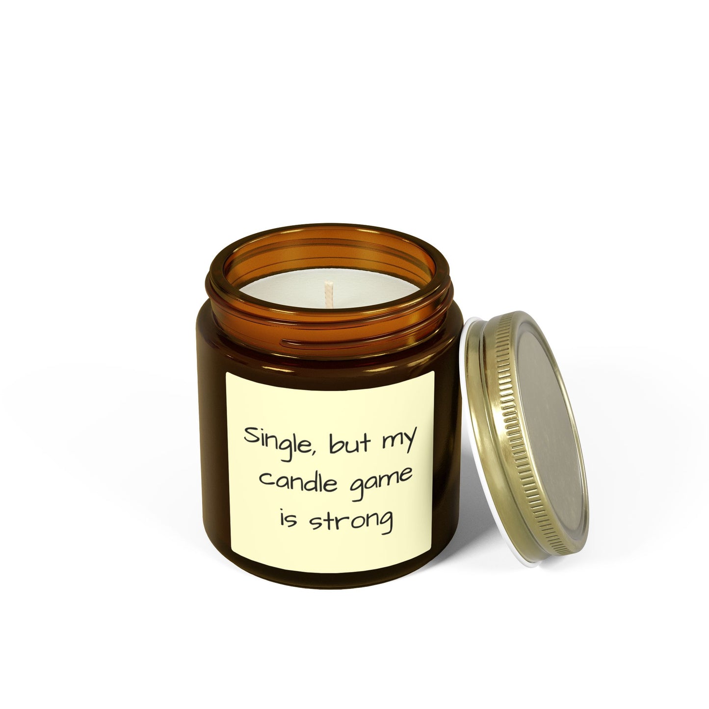 Funny Single Candle | Coconut Apricot Wax | Self Love Anti-Valentine Gift