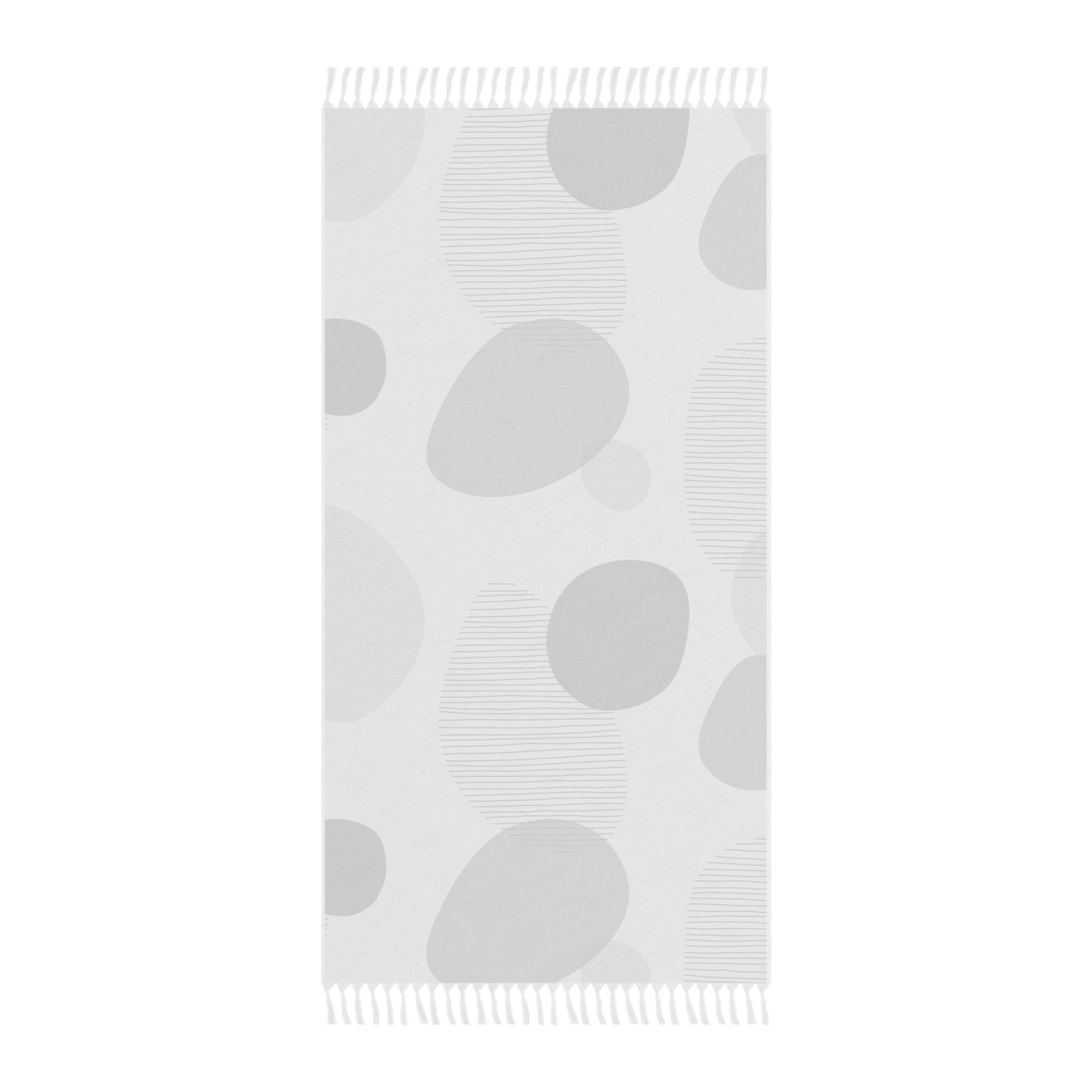 Abstract Pebble Beach Towel | Neutral Stone Print Boho Towel | Minimal Coastal Essential