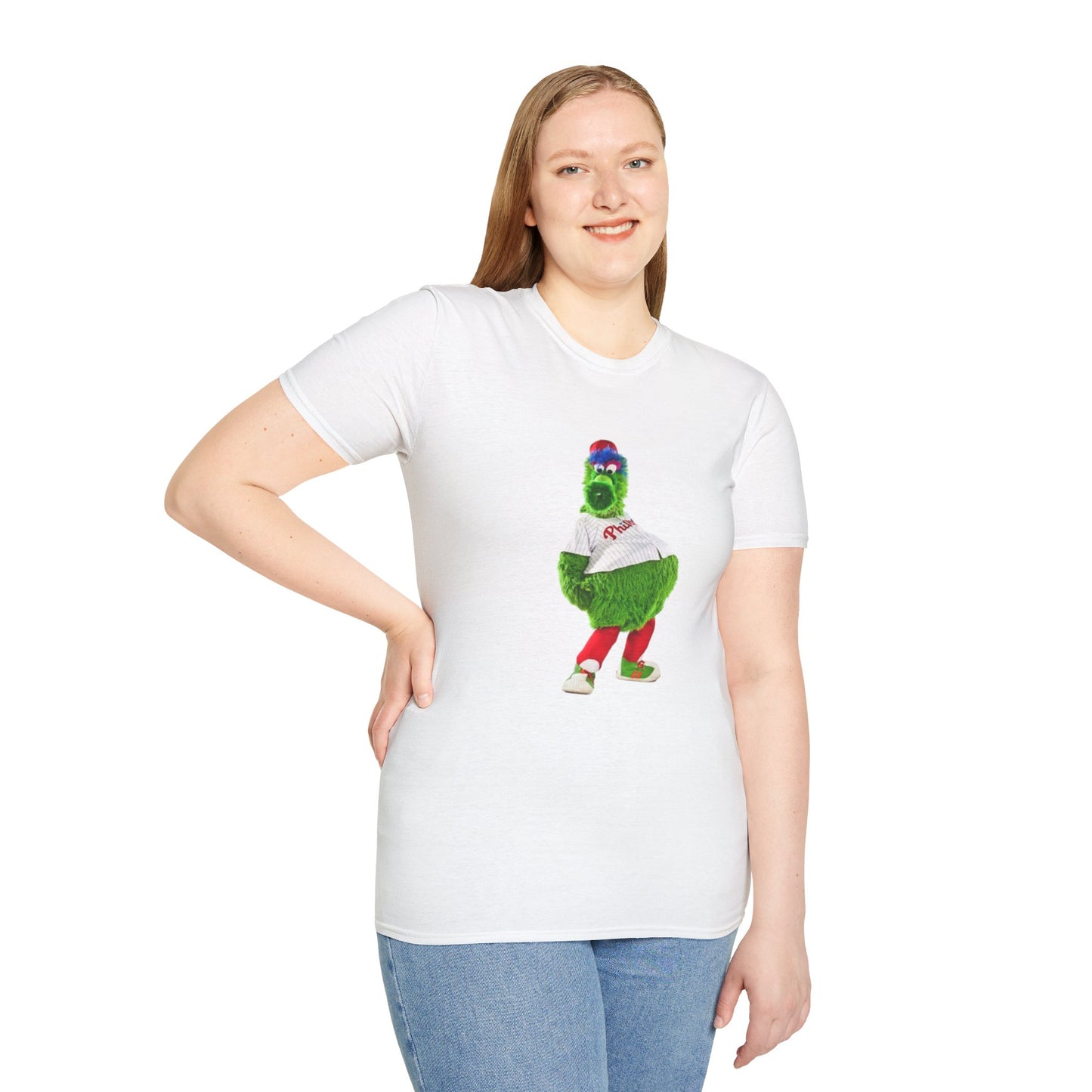 Cartoon Baseball Mascot T-Shirt | Funny Green Character Tee for Sports Lovers