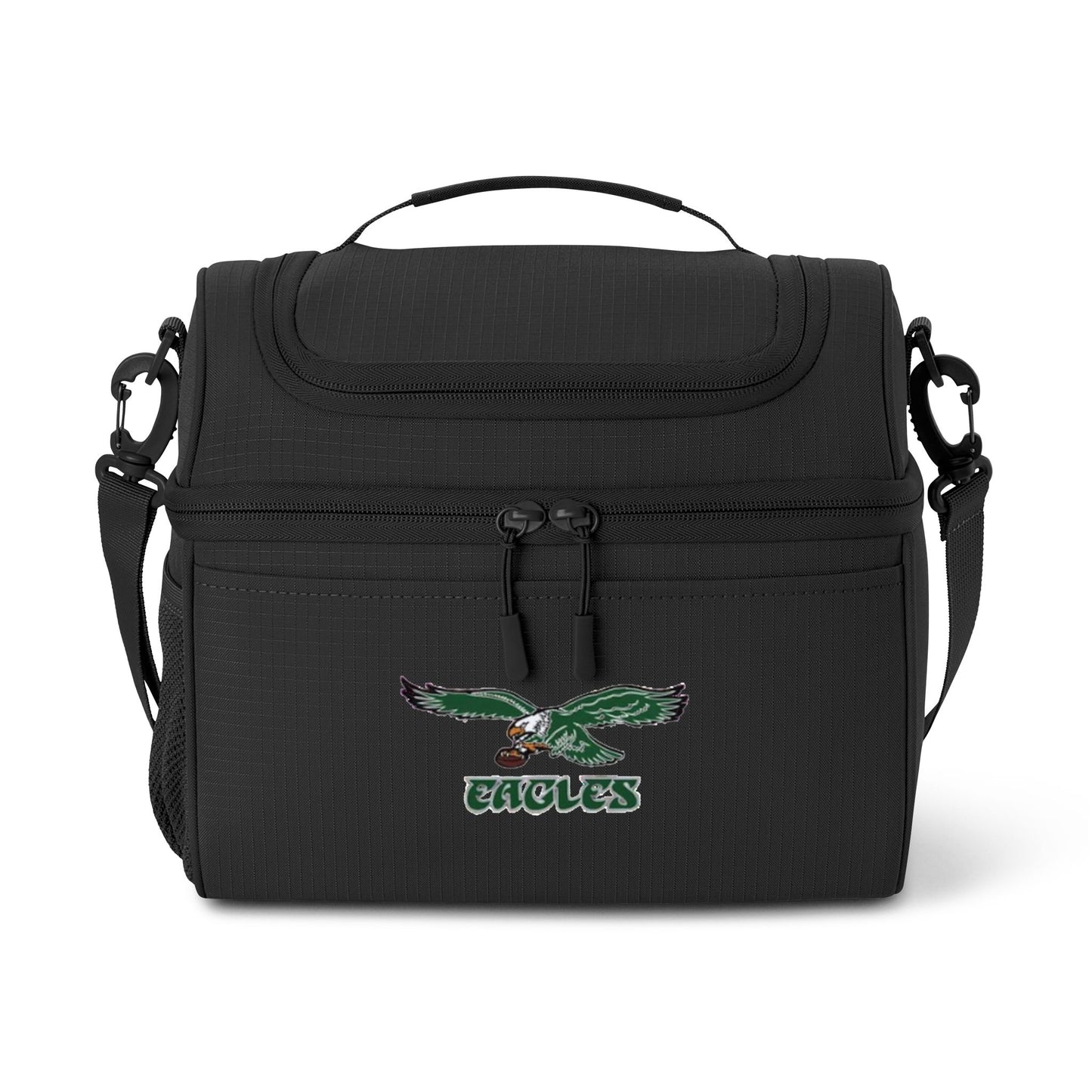 Black bag with Eagles logo on a white background
