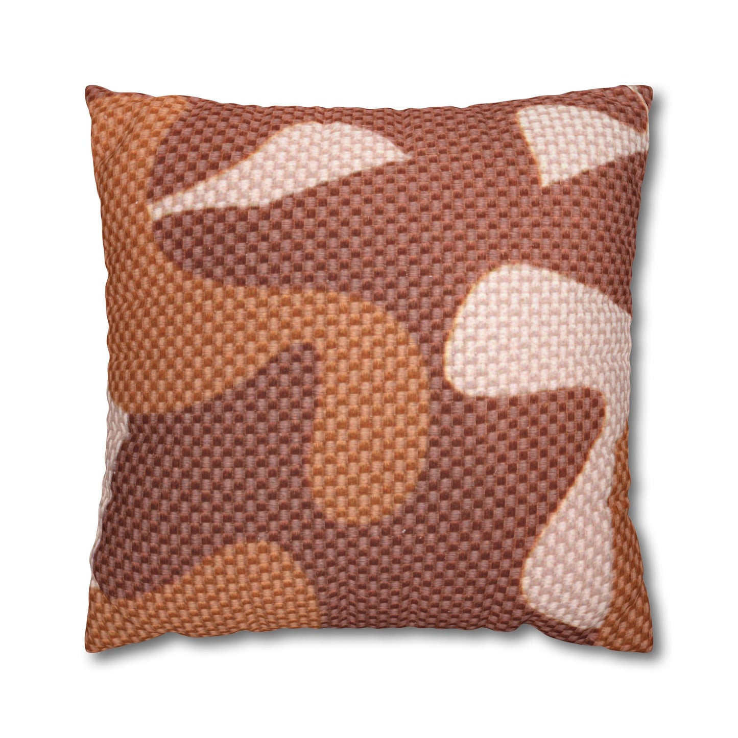 Boho Pillowcase, Bohemian Pillow Cover, Modern Square Pillow Case, Brown Shades