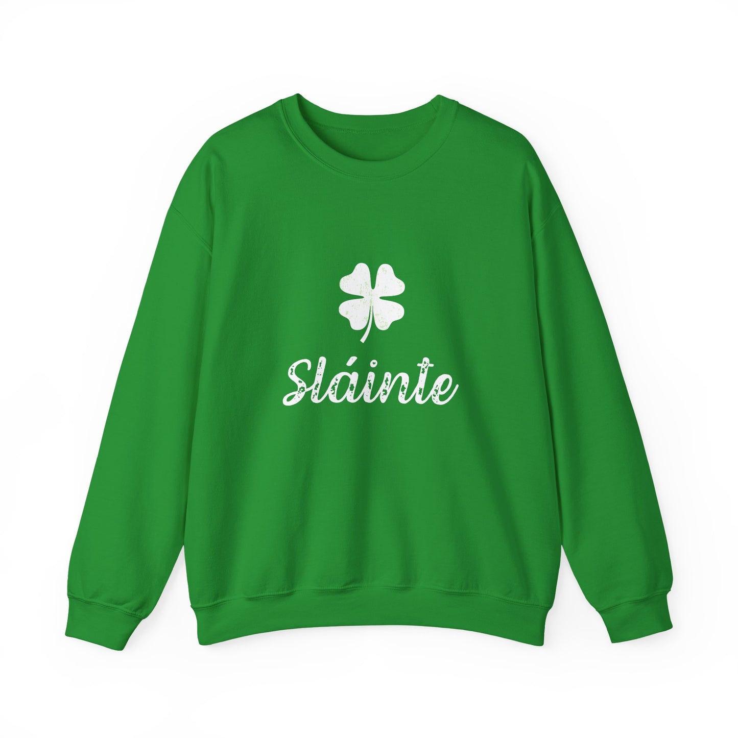 Sláinte Irish Sweatshirt – St Patrick’s Day Shamrock Crewneck – Irish Cheers Shirt – Lucky Clover St Paddy’s Day Sweatshirt