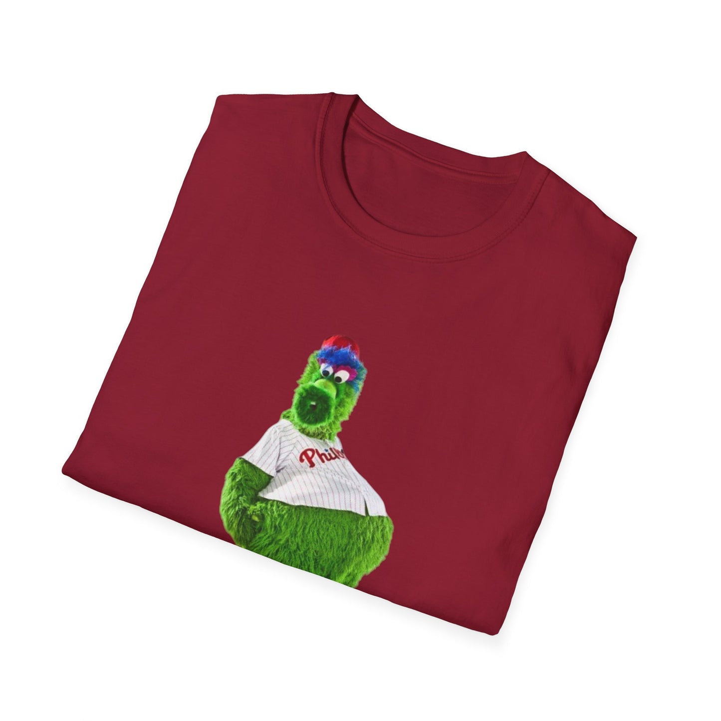 Cartoon Baseball Mascot T-Shirt | Funny Green Character Tee for Sports Lovers