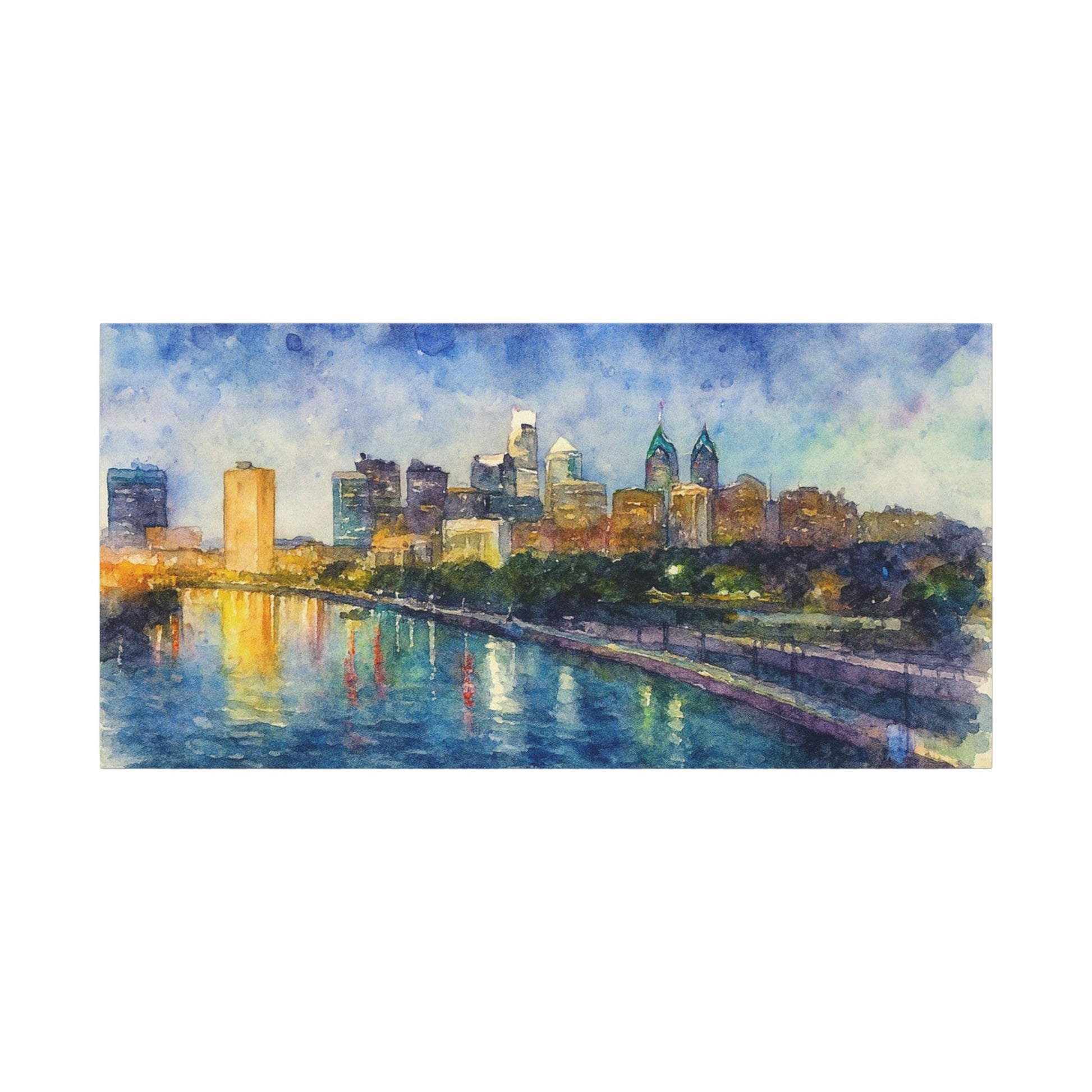 Philadelphia cityscape art

