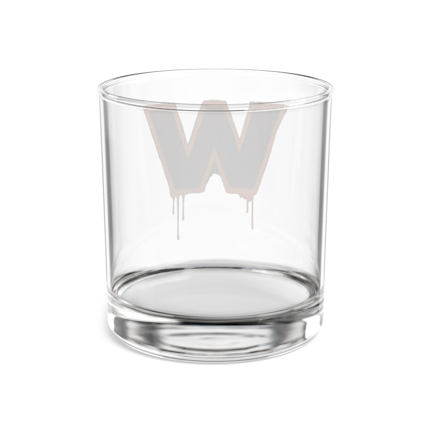Monogram “W” Whiskey Glass | Initial Rocks Glass | Personalized Style Bourbon Glass | Minimalist Barware Gift