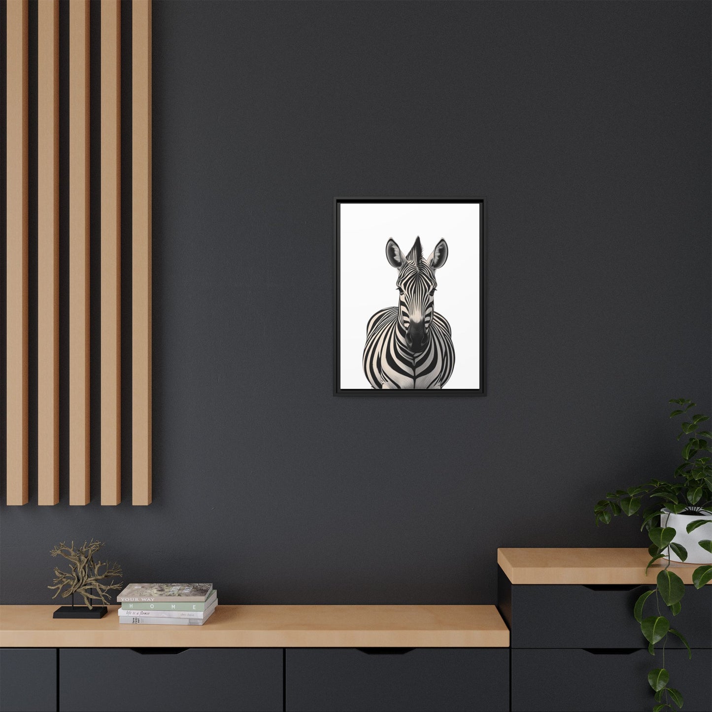 Striking Zebra Wall Art Black & White Wildlife Photography Print, Safari Animal Home Decor, Zebra Lover Nursery Room Gift