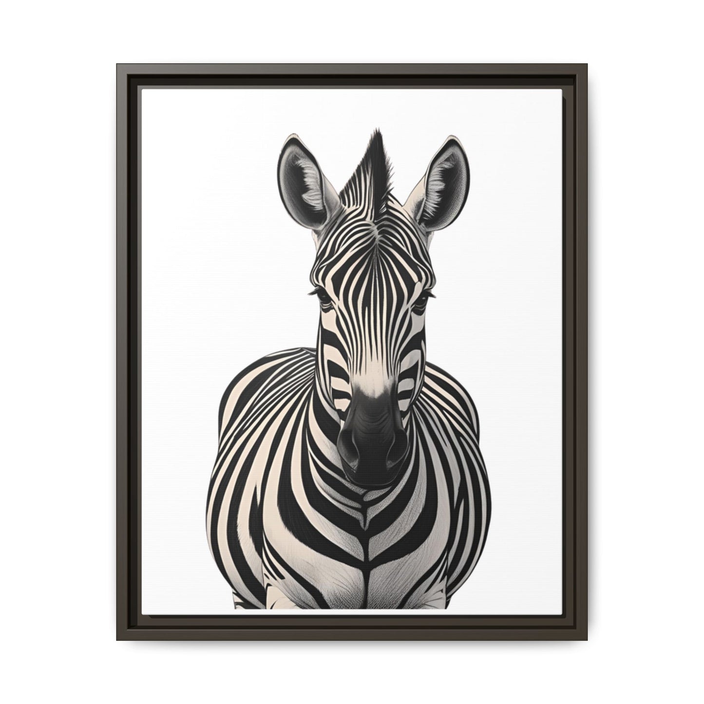 Striking Zebra Wall Art Black & White Wildlife Photography Print, Safari Animal Home Decor, Zebra Lover Nursery Room Gift