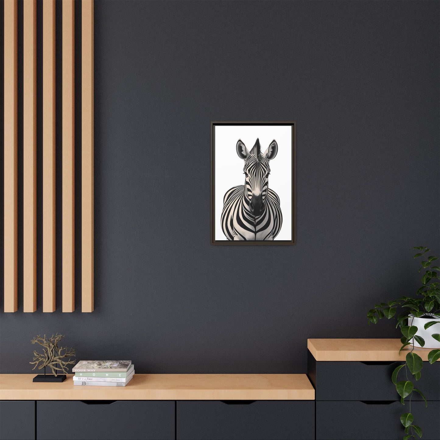Striking Zebra Wall Art Black & White Wildlife Photography Print, Safari Animal Home Decor, Zebra Lover Nursery Room Gift