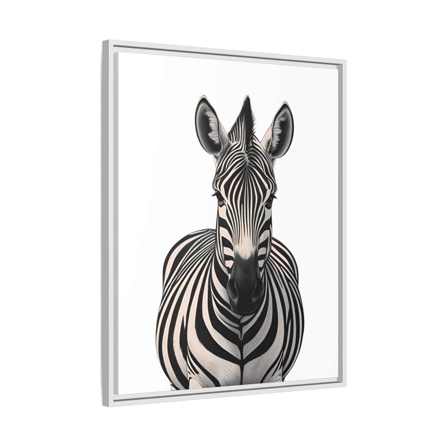 Striking Zebra Wall Art Black & White Wildlife Photography Print, Safari Animal Home Decor, Zebra Lover Nursery Room Gift