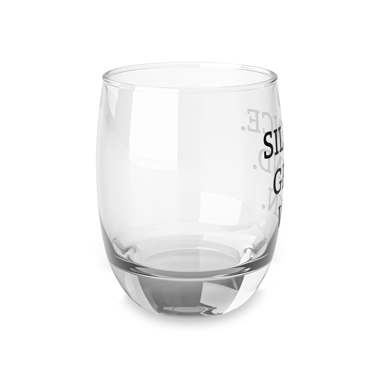 Hustle Mindset Whiskey Glass | Silence Grind Win Bar Glass