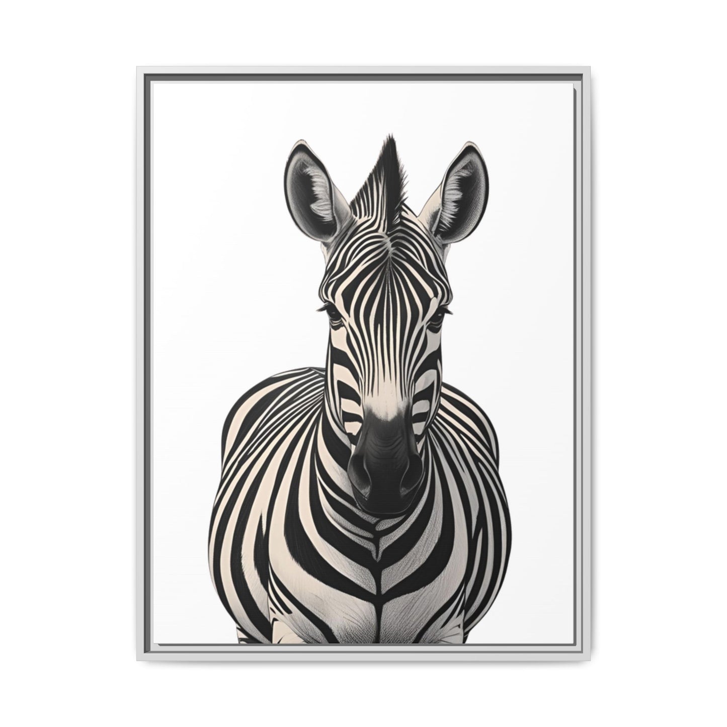 Striking Zebra Wall Art Black & White Wildlife Photography Print, Safari Animal Home Decor, Zebra Lover Nursery Room Gift