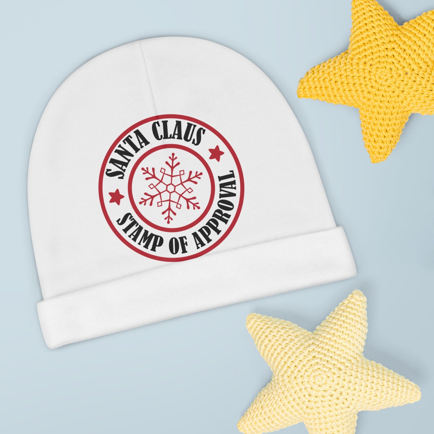Christmas Baby Beanie, Santa Claus Stamp of Approval Beanie, Christmas Infant Hat