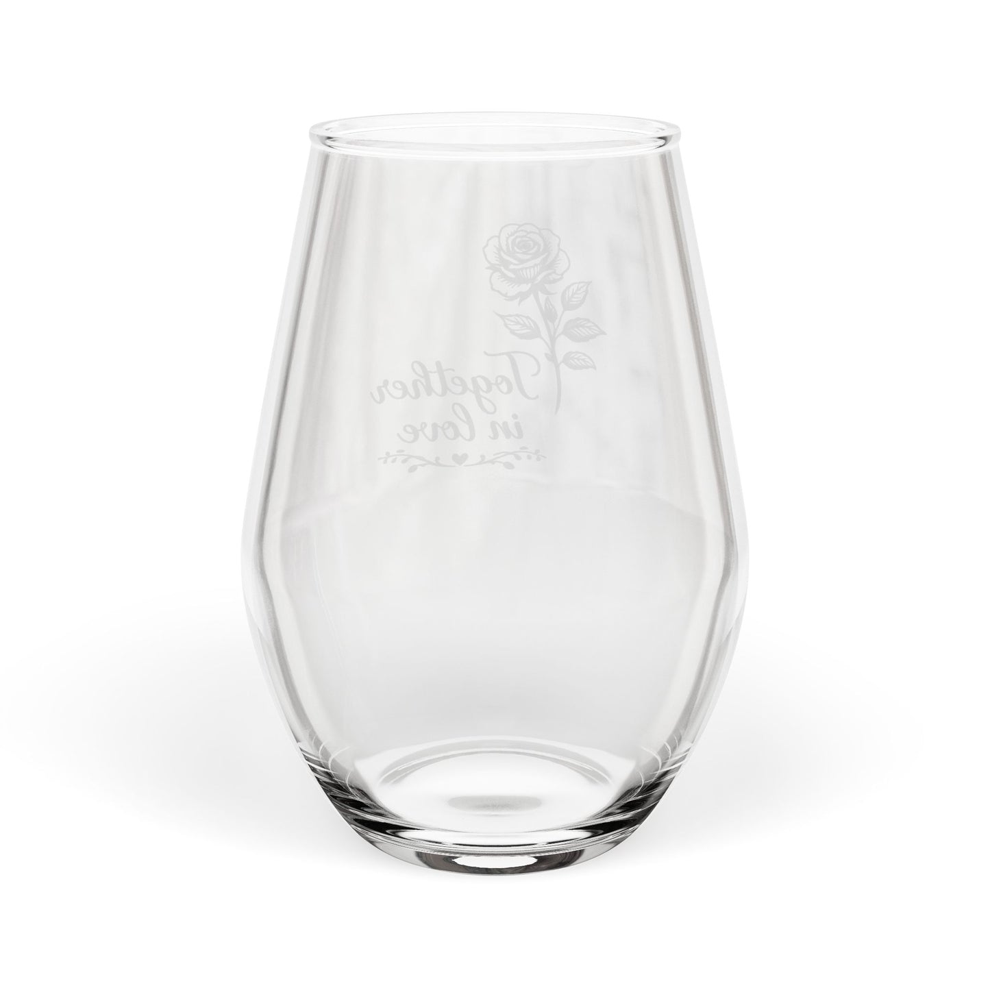 Together in Love Wine Glass – Romantic Gift for Couples