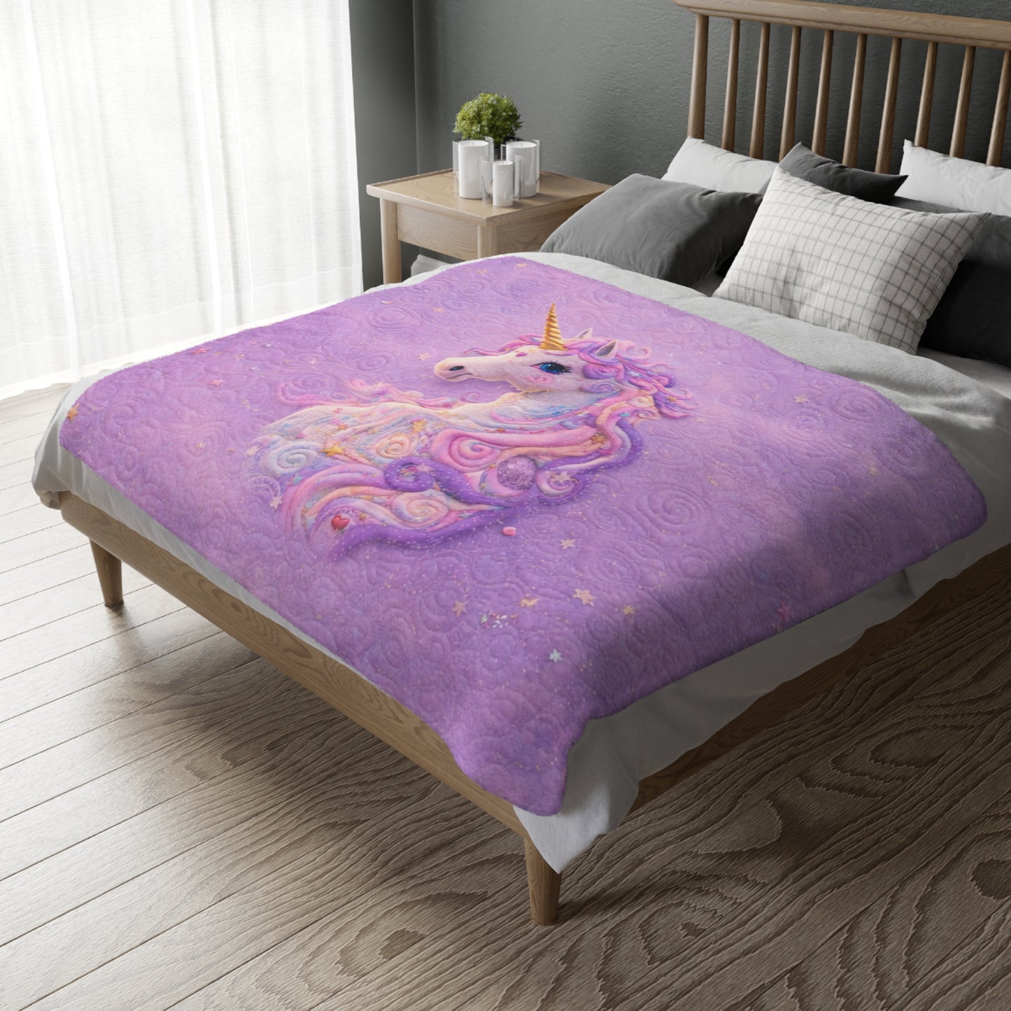 Magical Unicorn Blanket – Pastel Fantasy Plush Throw for Kids