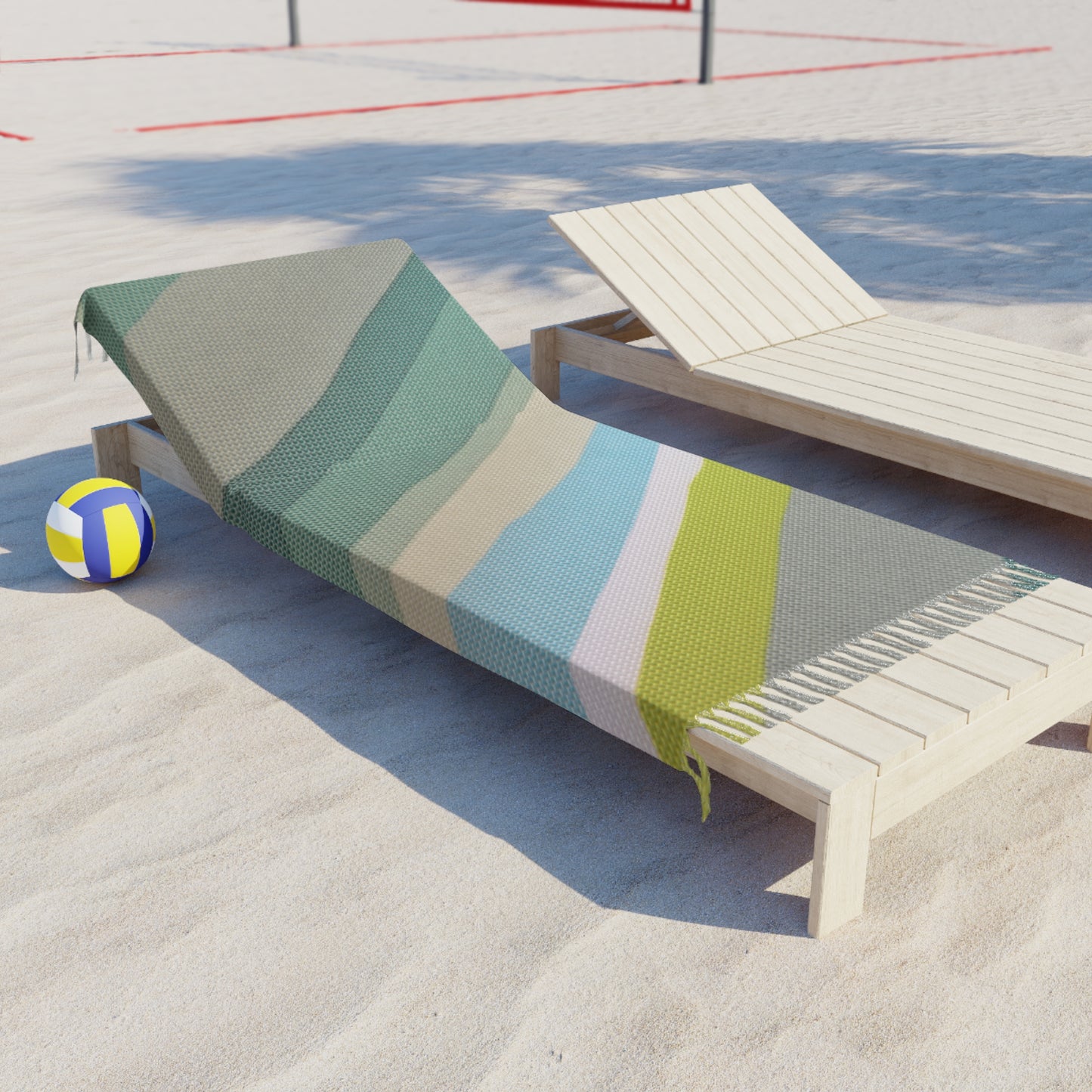 Boho Striped Beach Throw Blanket | Fringe Coastal Summer Throw | Poolside Lounge Decor