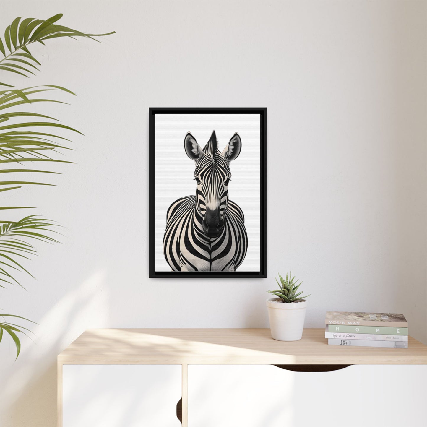 Striking Zebra Wall Art Black & White Wildlife Photography Print, Safari Animal Home Decor, Zebra Lover Nursery Room Gift