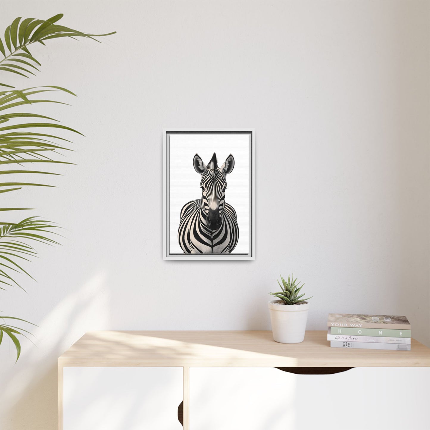 Striking Zebra Wall Art Black & White Wildlife Photography Print, Safari Animal Home Decor, Zebra Lover Nursery Room Gift