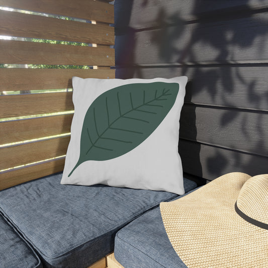 Leaf Botanical Outdoor Pillow – Tropical Green Patio Cushion