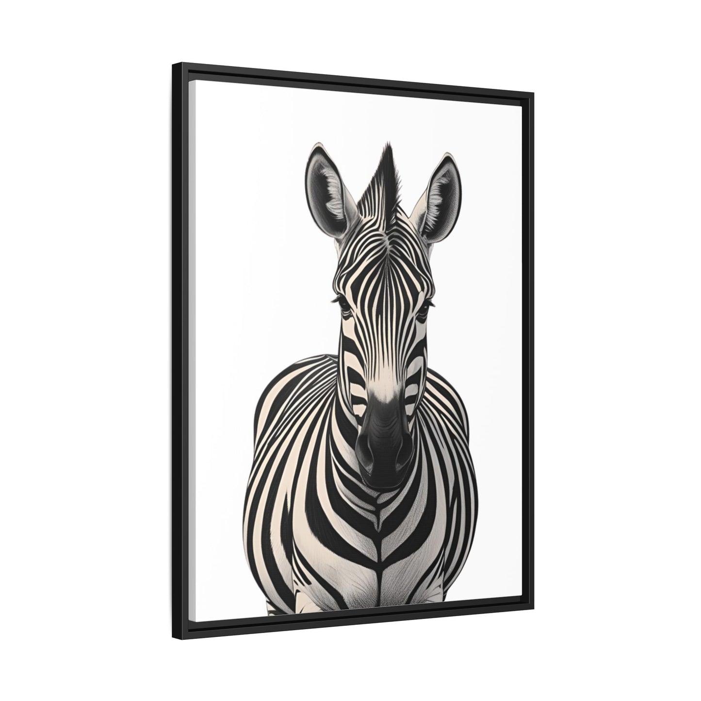 Striking Zebra Wall Art Black & White Wildlife Photography Print, Safari Animal Home Decor, Zebra Lover Nursery Room Gift