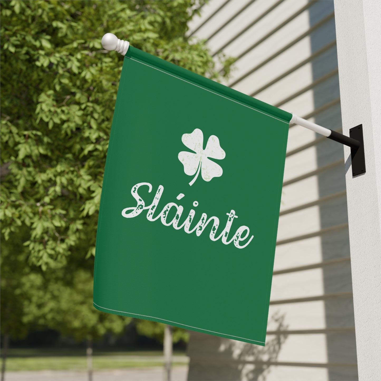 St Patrick's Day Slainte Irish Cheers Garden Flag