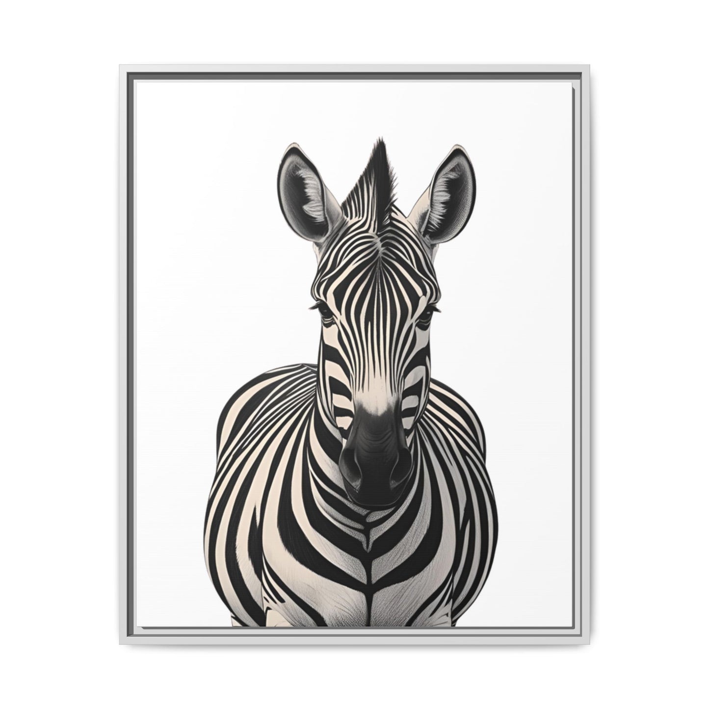 Striking Zebra Wall Art Black & White Wildlife Photography Print, Safari Animal Home Decor, Zebra Lover Nursery Room Gift