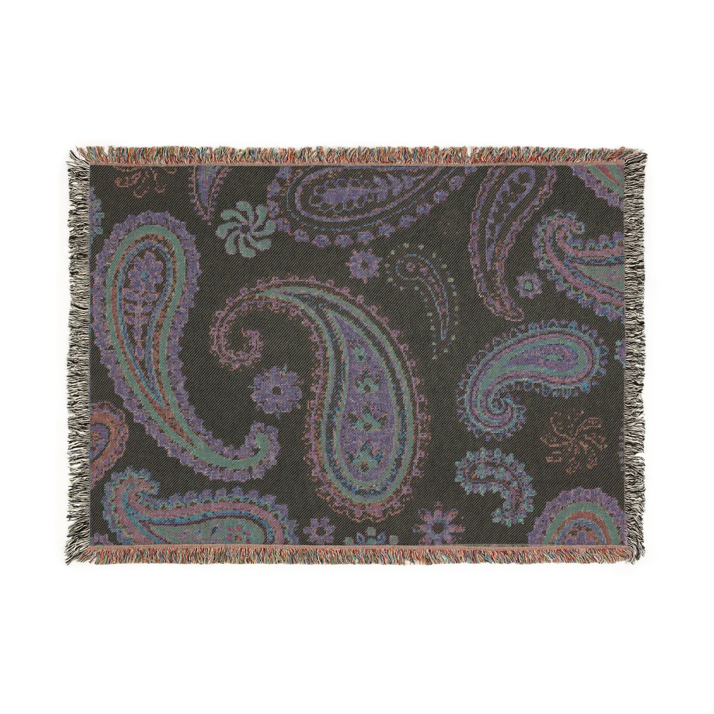 Paisley Woven Throw Blanket | Retro Chic Home Decor