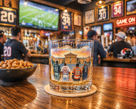 Philadelphia Sports Legends Rocks Glass, Philadelphia Museum of Art Watercolor, Eagles Phillies Flyers 76ers Eagles Gift