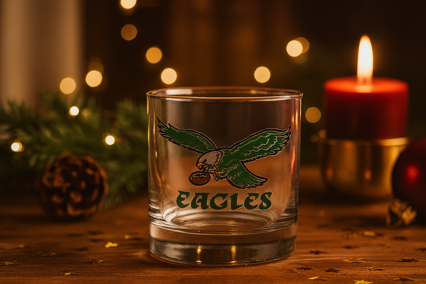 Eagle 10oz Rocks Glass | Vintage Football Whiskey Tumbler