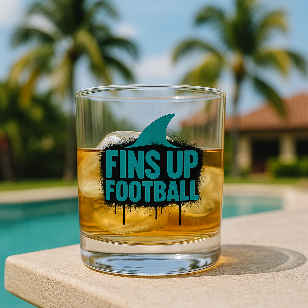 Fins Up Football Glass – Sports Fan Whiskey Tumbler