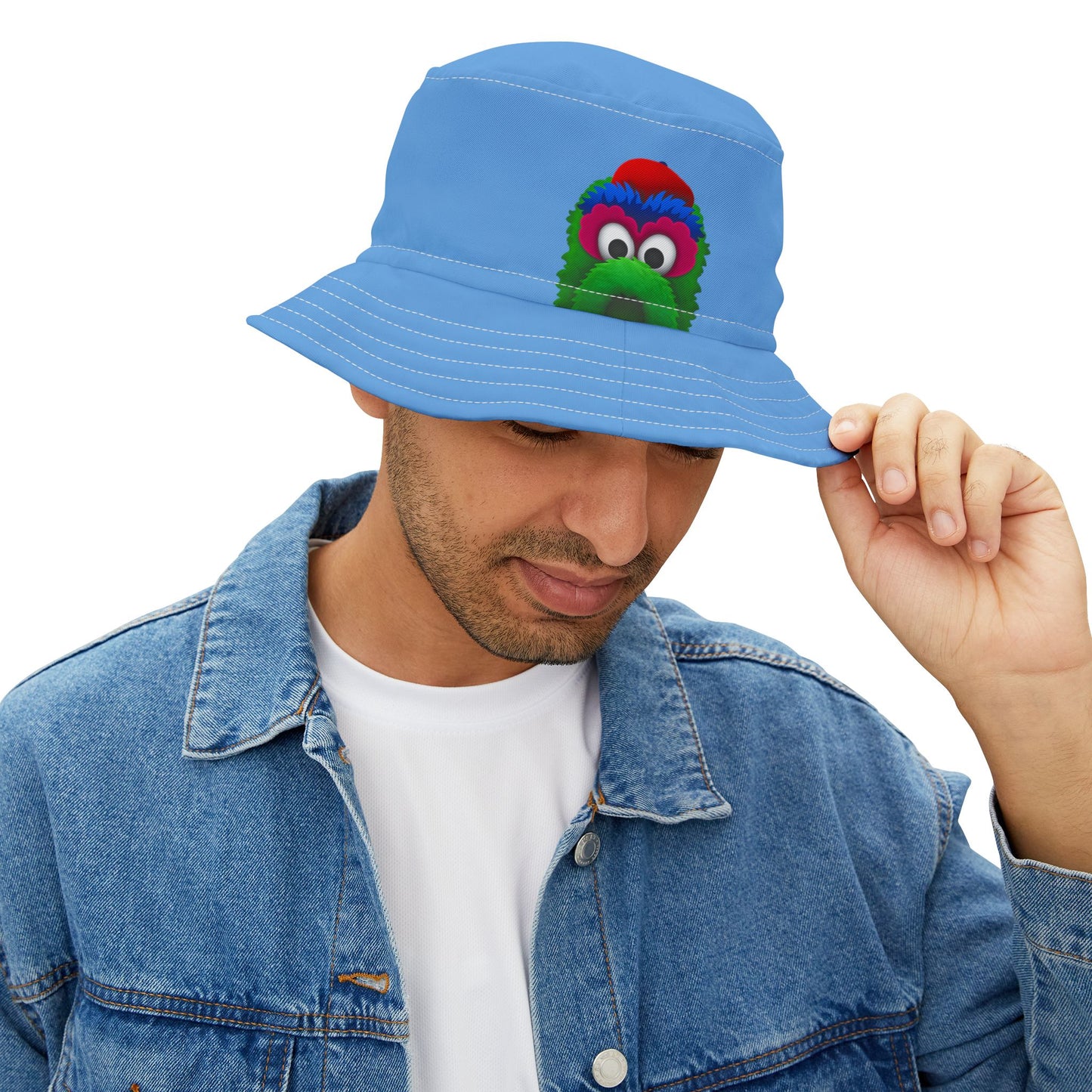 Colorful Fuzzy Monster Face Bucket Hat | Cartoon Bucket Hat