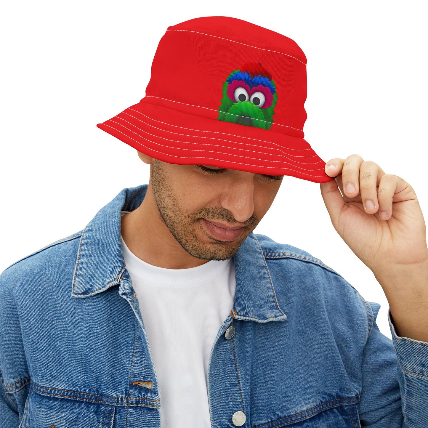 Colorful Fuzzy Monster Face Bucket Hat | Cartoon Bucket Hat