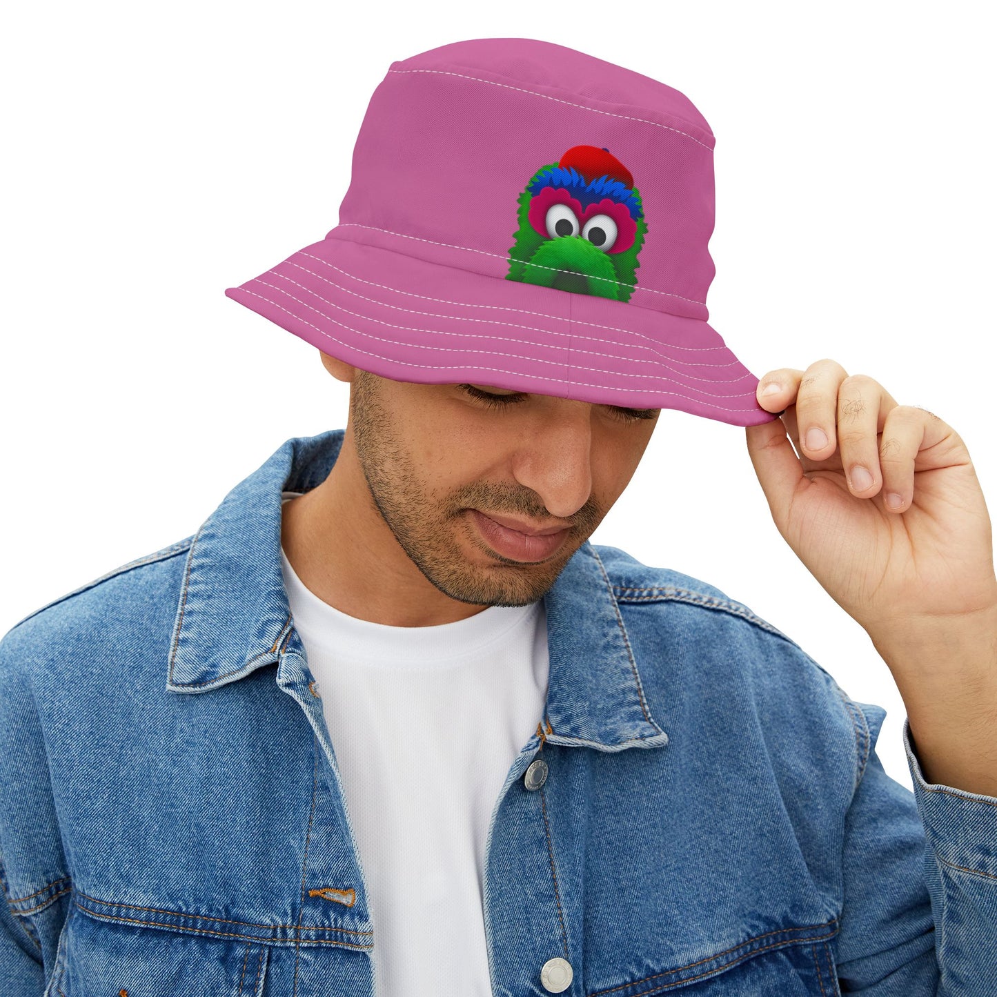 Colorful Fuzzy Monster Face Bucket Hat | Cartoon Bucket Hat