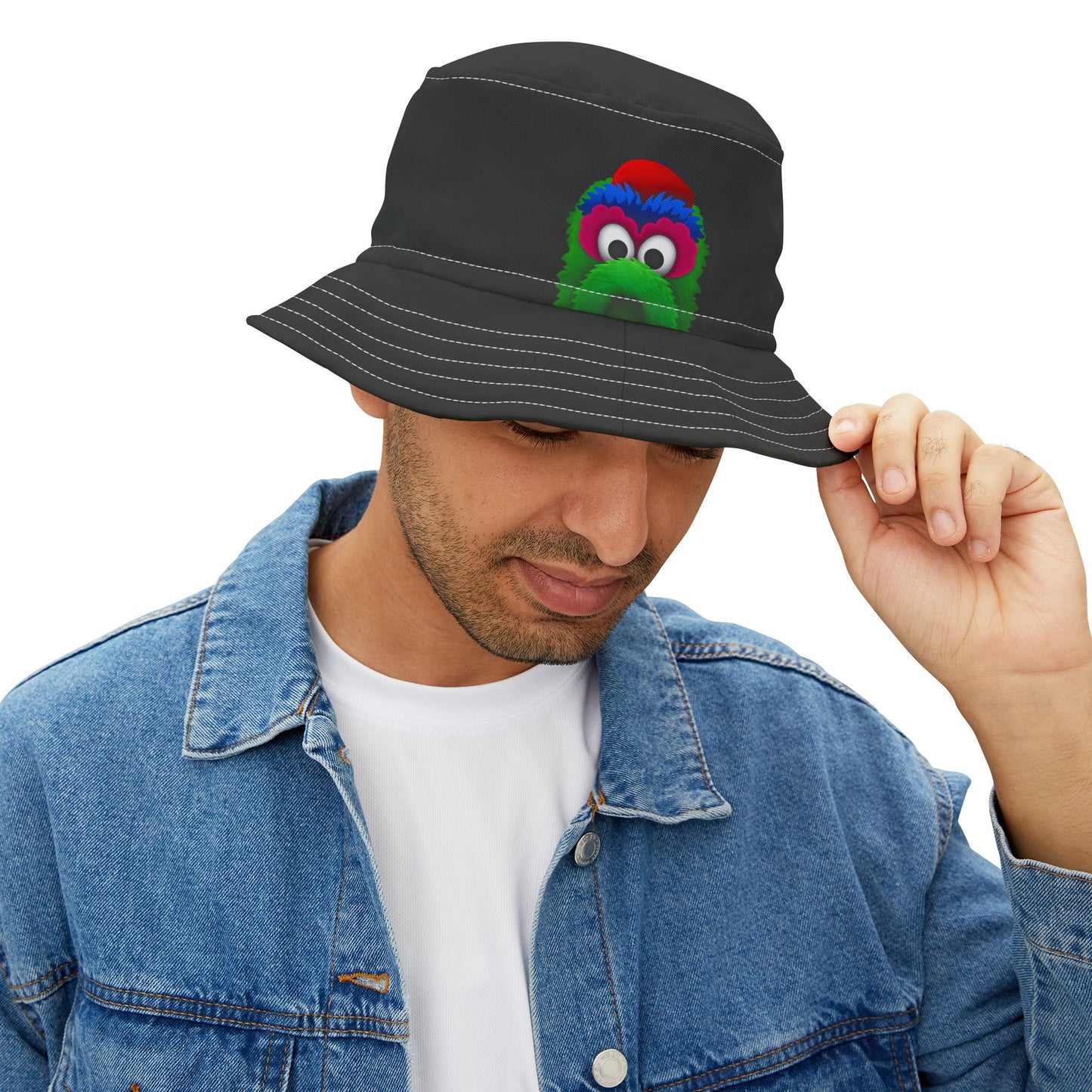 Colorful Fuzzy Monster Face Bucket Hat | Cartoon Bucket Hat