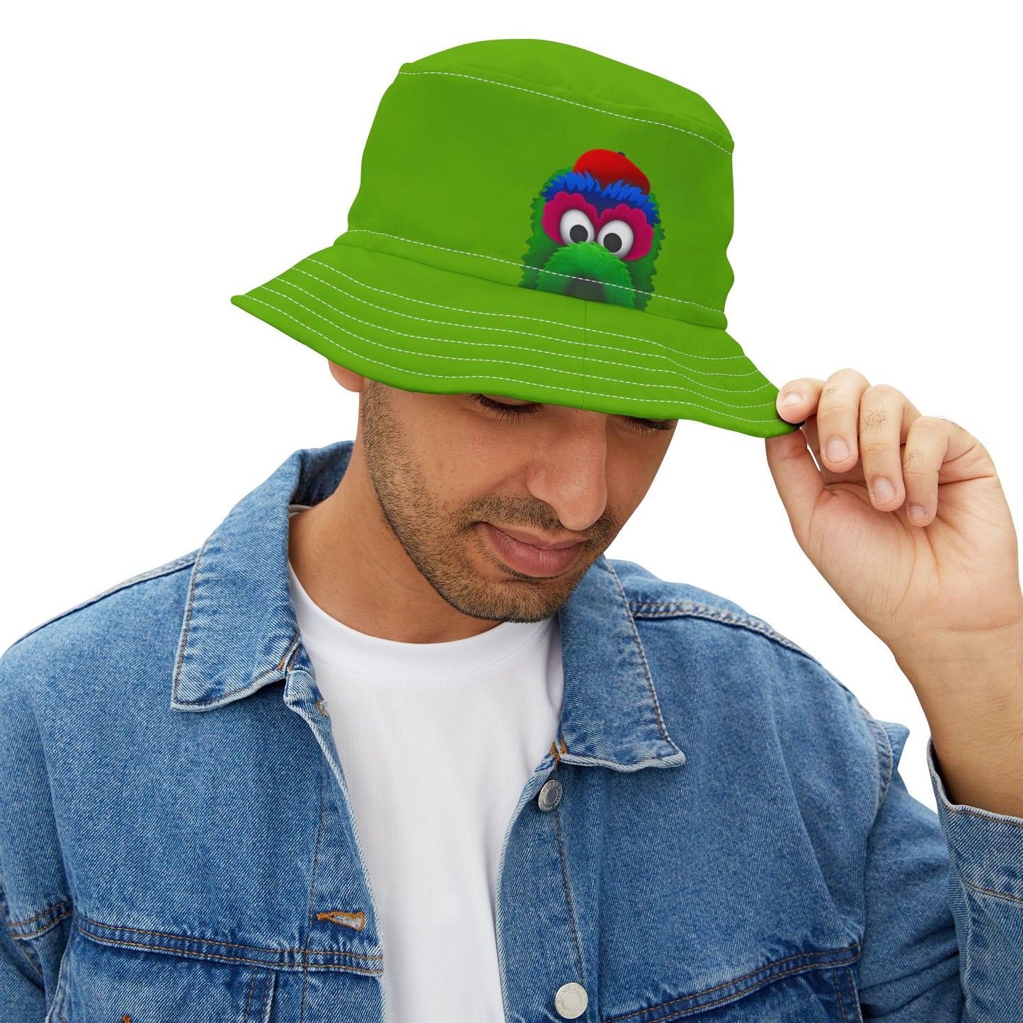 Colorful Fuzzy Monster Face Bucket Hat | Cartoon Bucket Hat