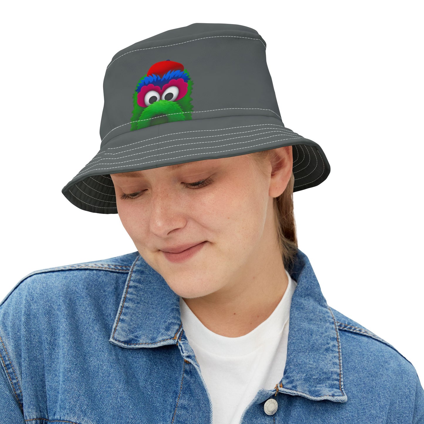 Colorful Fuzzy Monster Face Bucket Hat | Cartoon Bucket Hat